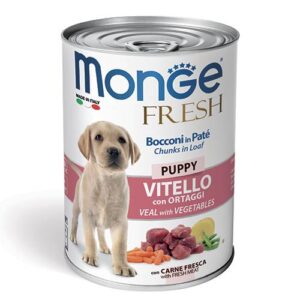 Monge Fresh Pastete mit Kalb und Gemüse für Welpen 400g