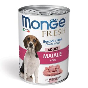 Monge Fresh Pastete mit Schweinefleisch für erwachsene Hunde 400g