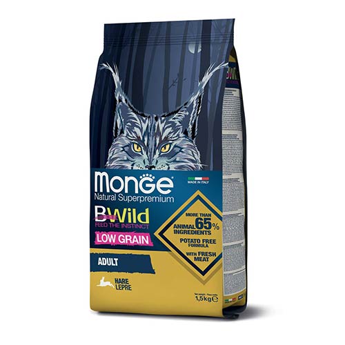 Monge BWild Low Grain Kaninchen Katzenfutter 1 Monge BWild Low Grain Kaninchen Katzenfutter
