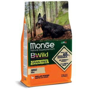 Monge BWild Grain Free Ente für erwachsene Hunde kleiner Rassen